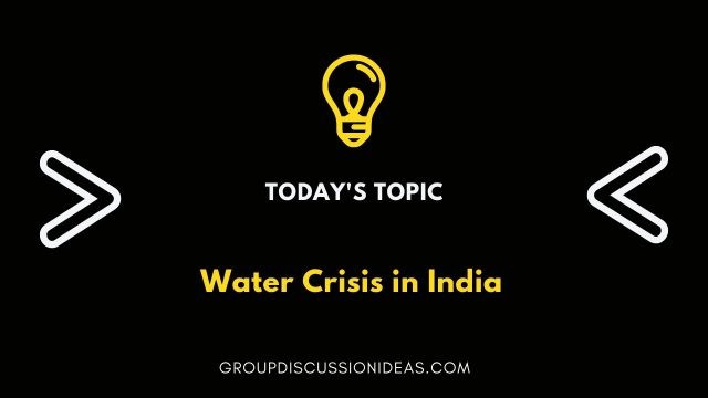 Water crisis in India
